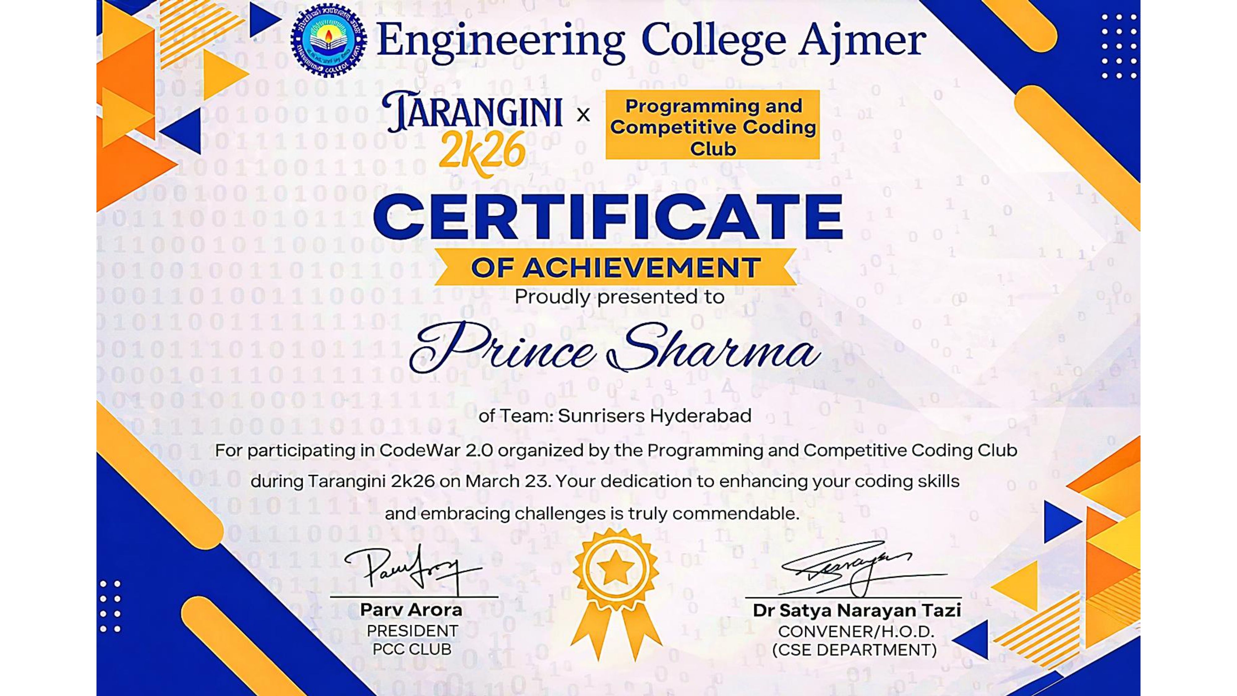 Certificate 1